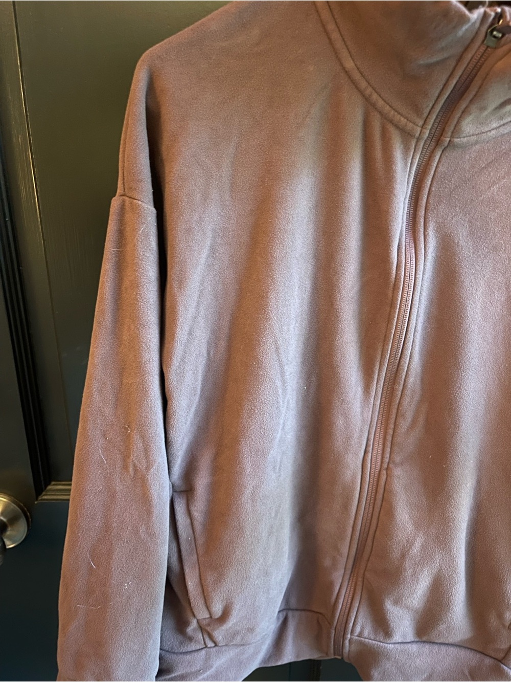 Women’s Monetta Mauve fleece zip up - Picture 2 of 4